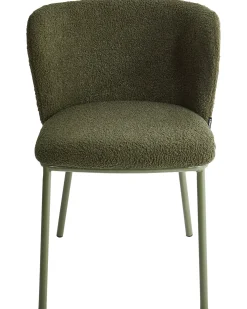 Set di 2 sedie da pranzo MINA II Bouclé Verde scuro