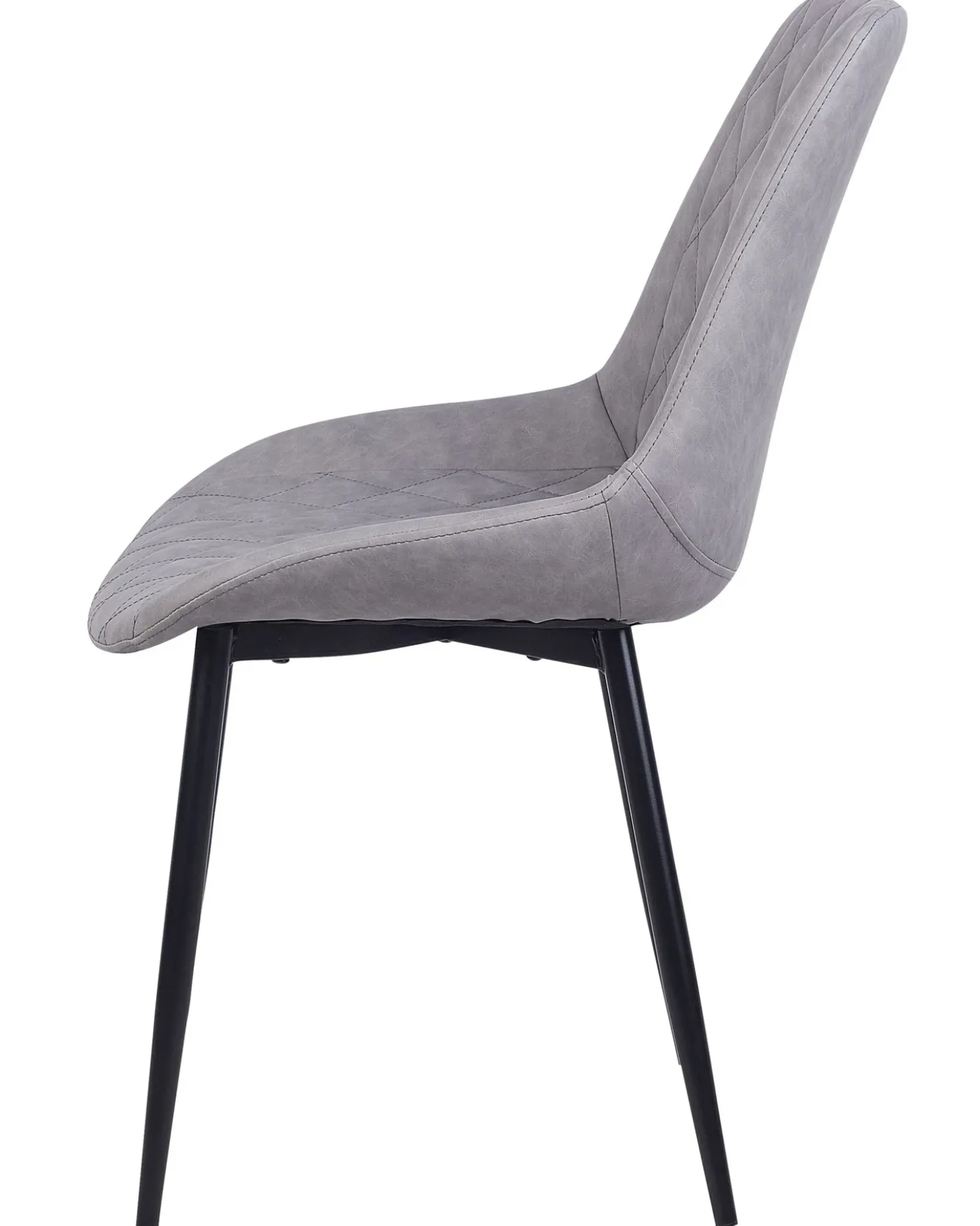 Set di 2 sedie da pranzo MARIBEL Pelle sintetica Grigio chiaro