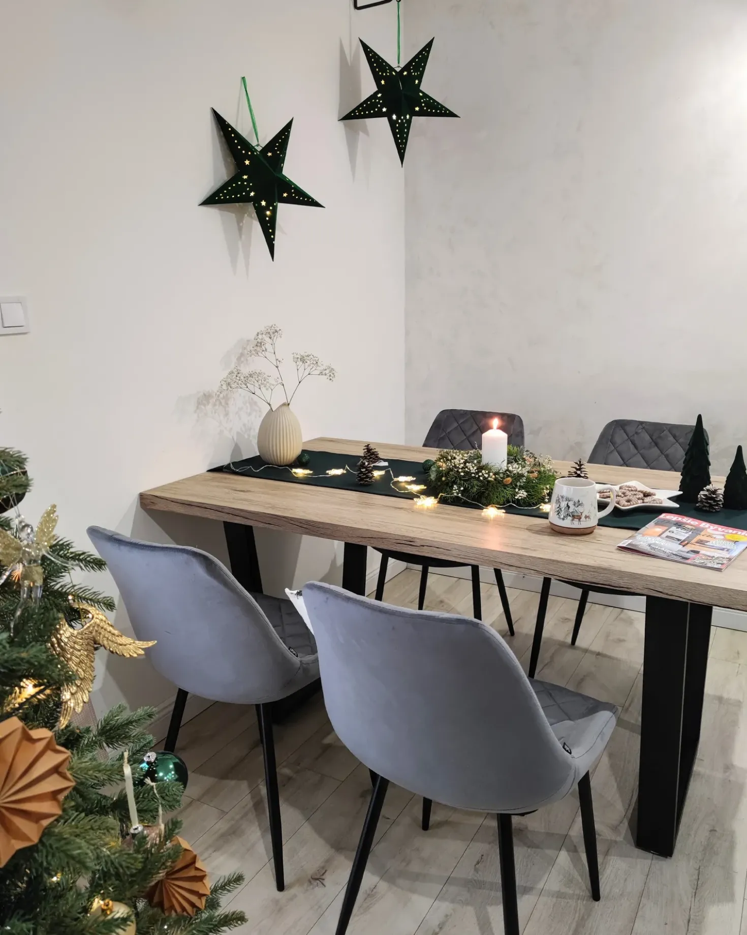 Set di 2 sedie da pranzo MARIBEL Pelle sintetica Grigio chiaro
