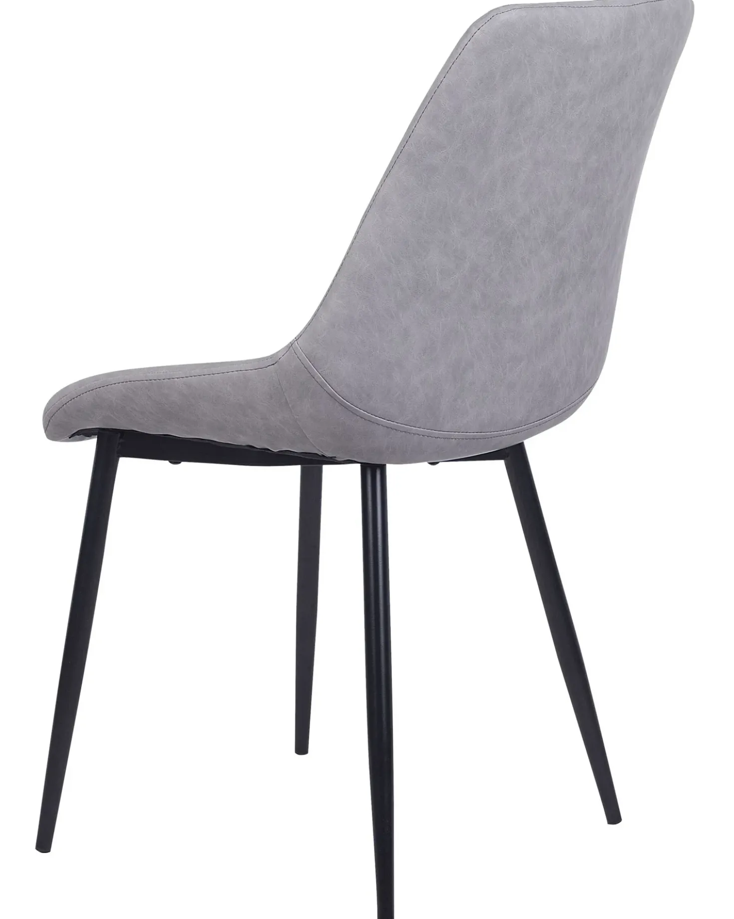 Set di 2 sedie da pranzo MARIBEL Pelle sintetica Grigio chiaro