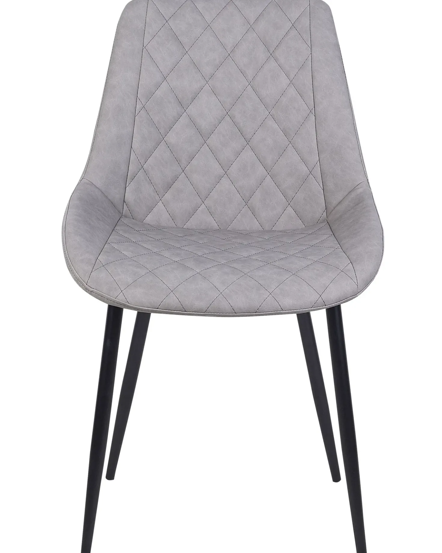 Set di 2 sedie da pranzo MARIBEL Pelle sintetica Grigio chiaro