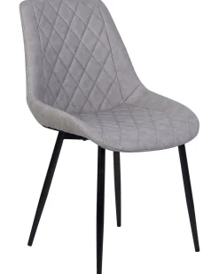 Set di 2 sedie da pranzo MARIBEL Pelle sintetica Grigio chiaro