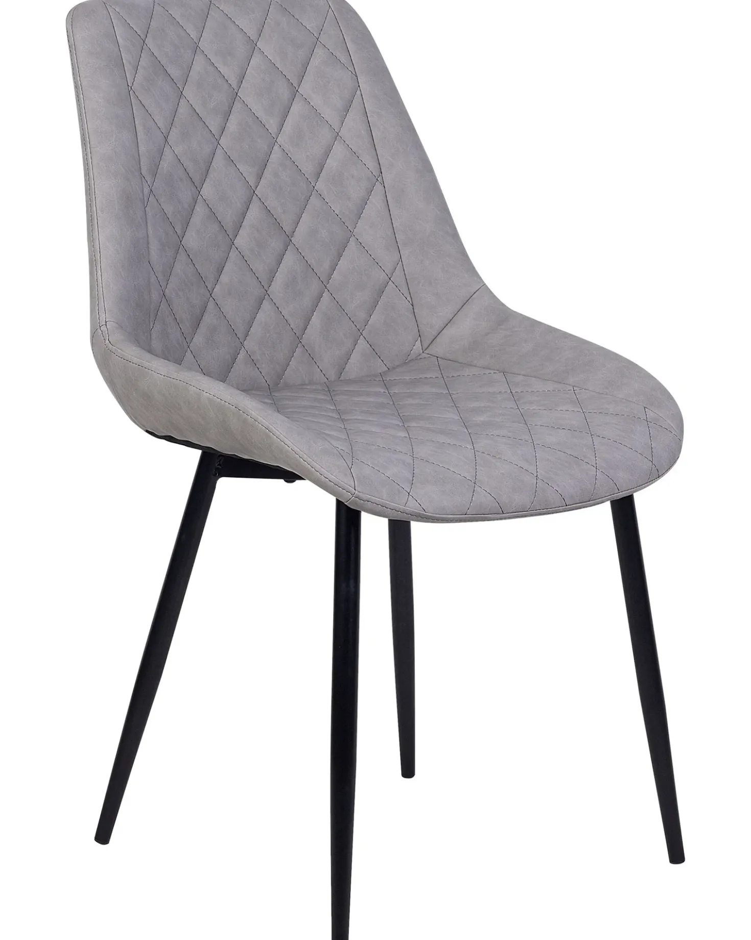 Set di 2 sedie da pranzo MARIBEL Pelle sintetica Grigio chiaro