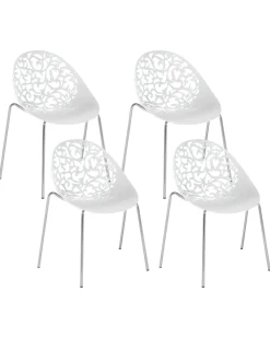 Set di 4 sedie da pranzo MUMFORD Bianco