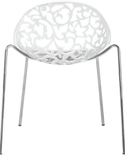 Set di 4 sedie da pranzo MUMFORD Bianco
