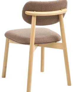 Set di 2 sedie da pranzo MILLS Bouclé Marrone chiaro/Tortora