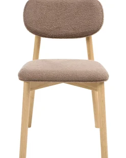 Set di 2 sedie da pranzo MILLS Bouclé Marrone chiaro/Tortora