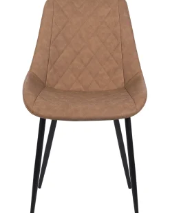 Set di 2 sedie da pranzo MARIBEL Pelle sintetica Marrone dorato