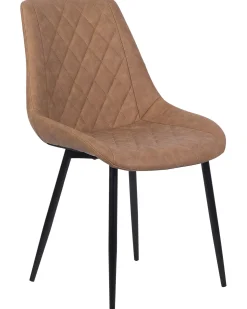 Set di 2 sedie da pranzo MARIBEL Pelle sintetica Marrone dorato