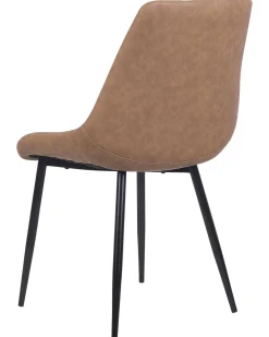 Set di 2 sedie da pranzo MARIBEL Pelle sintetica Marrone dorato