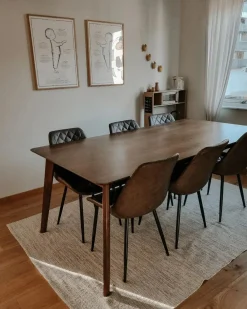 Set di 2 sedie da pranzo MARIBEL Pelle sintetica Marrone dorato