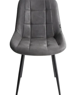 Set di 2 sedie da pranzo MELROSE Pelle sintetica Grigio