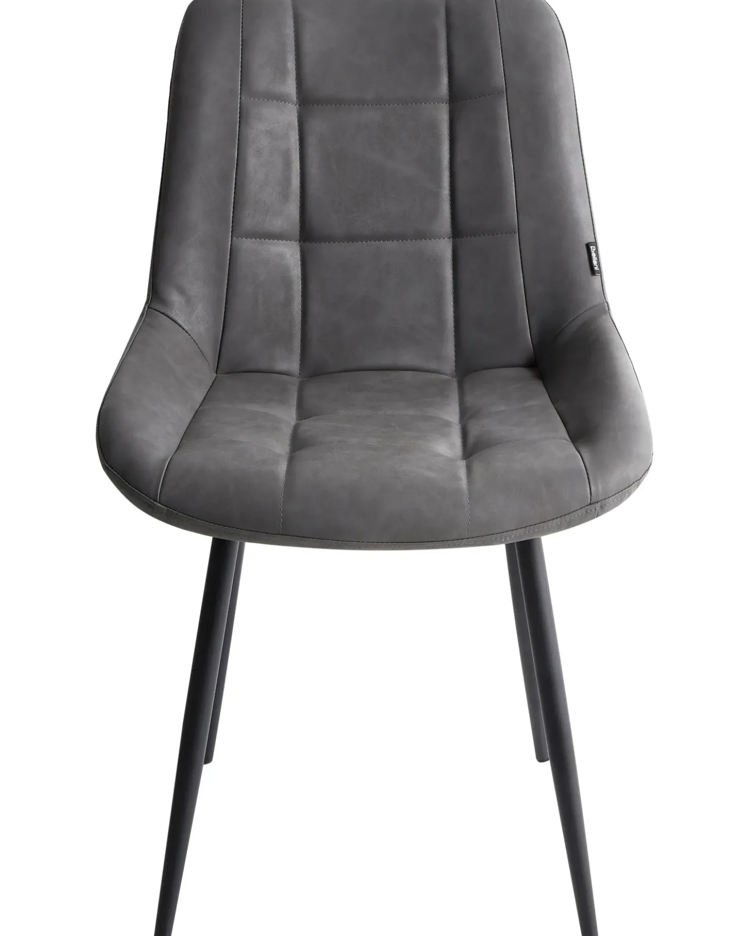 Set di 2 sedie da pranzo MELROSE Pelle sintetica Grigio