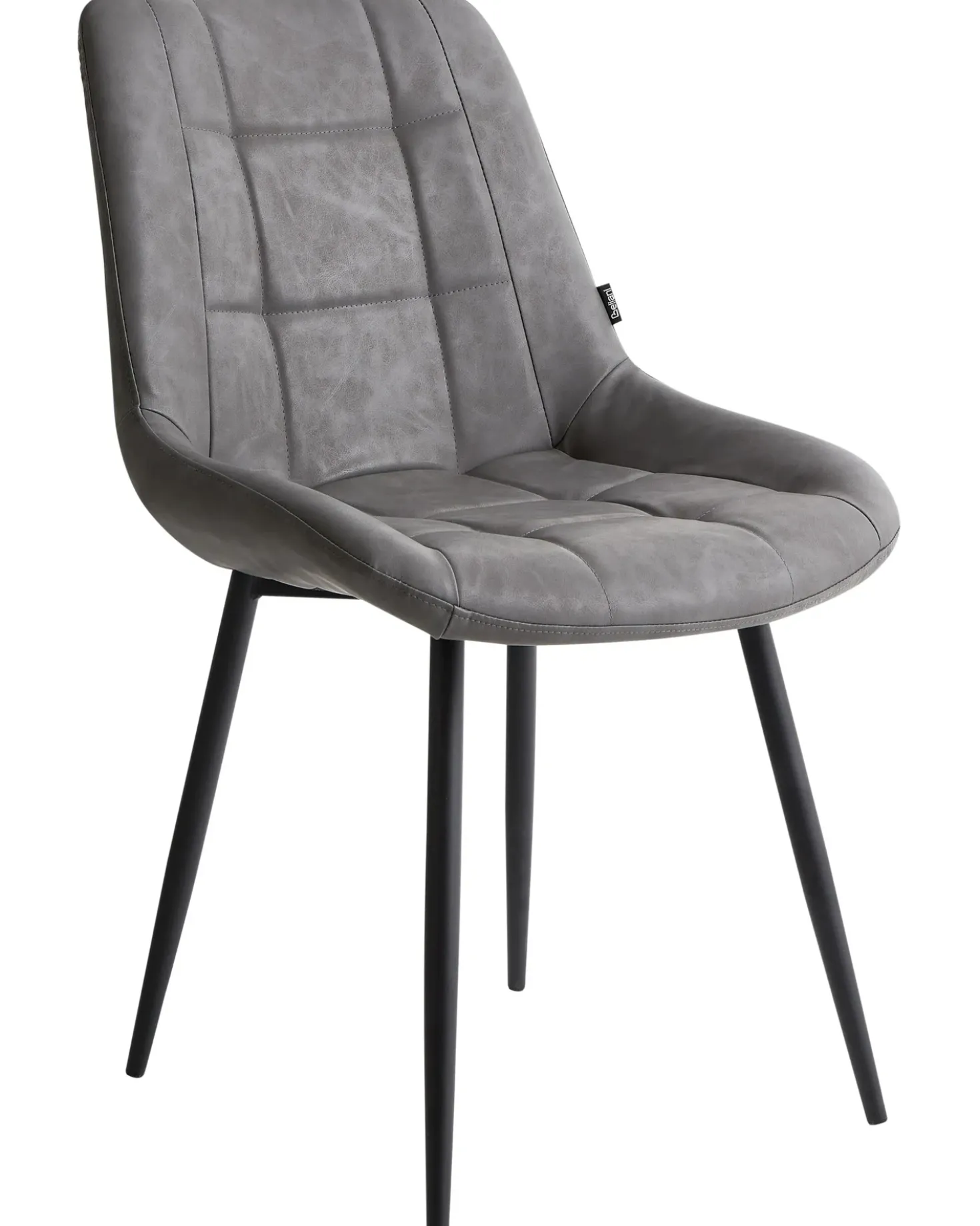 Set di 2 sedie da pranzo MELROSE Pelle sintetica Grigio