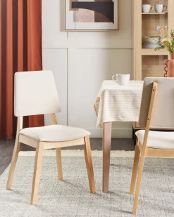 Set di 2 sedie da pranzo MERRILL Legno Beige chiaro