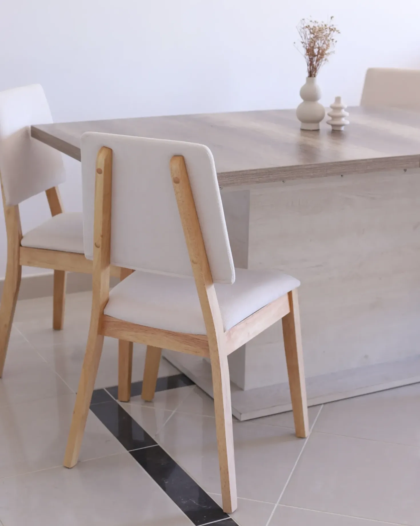 Set di 2 sedie da pranzo MERRILL Legno Beige chiaro