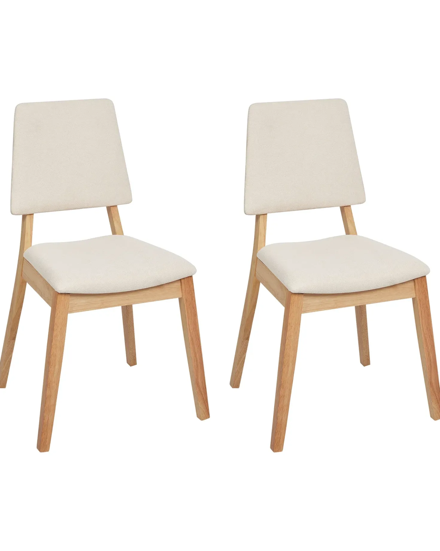 Set di 2 sedie da pranzo MERRILL Legno Beige chiaro