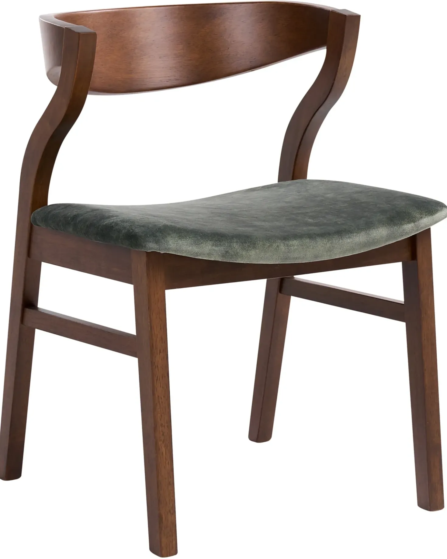 Set di 2 sedie da pranzo MAROA Legno Verde scuro/Marrone