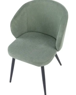 Set di 2 sedie da pranzo MOUNDVILLE Tessuto Verde chiaro