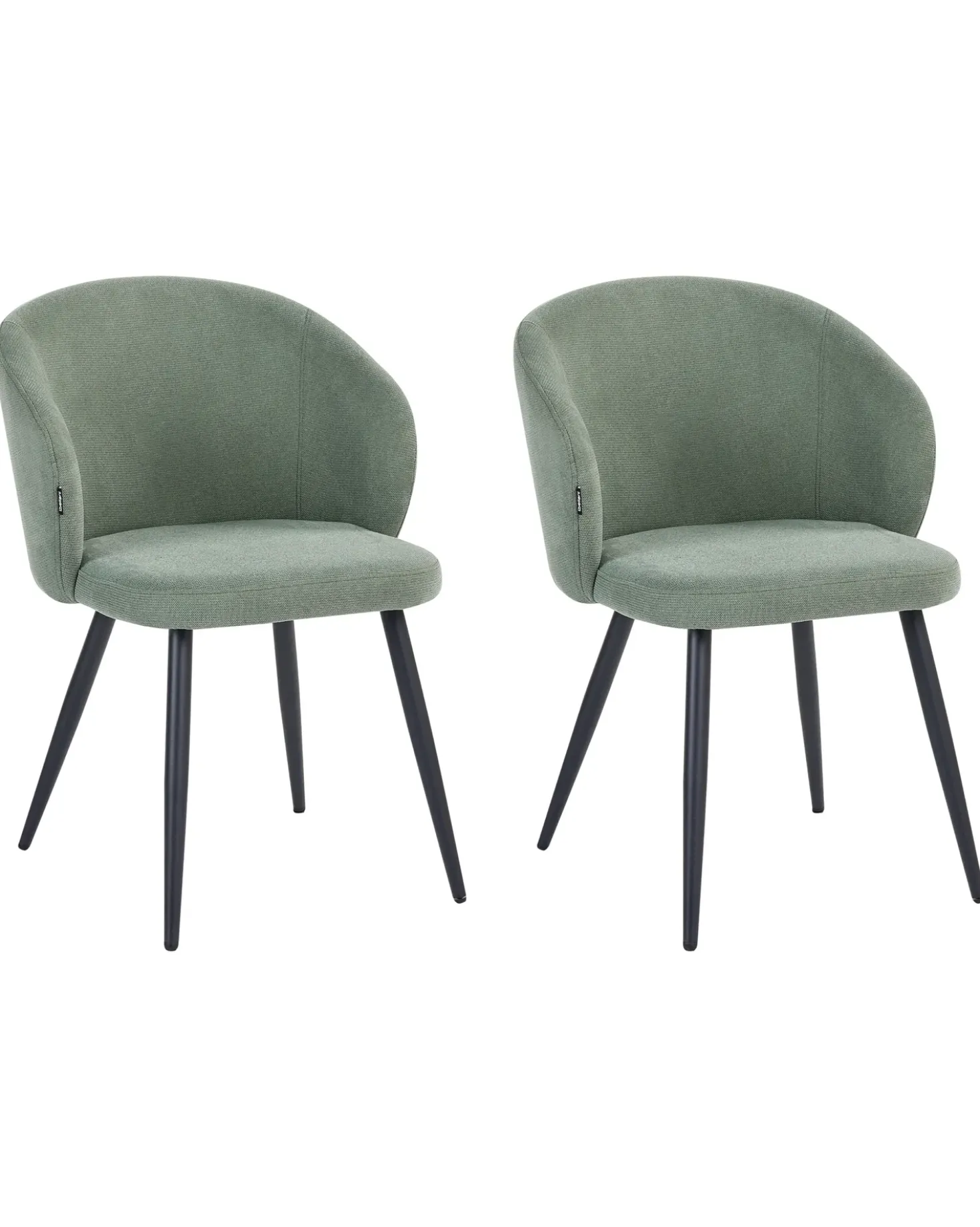 Set di 2 sedie da pranzo MOUNDVILLE Tessuto Verde chiaro