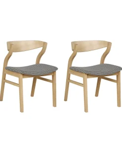 Set di 2 sedie da pranzo MAROA Legno Nero/Bianco
