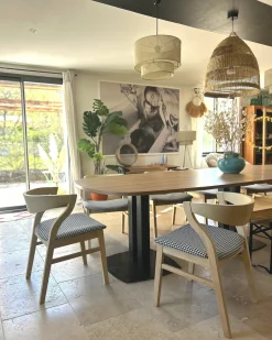 Set di 2 sedie da pranzo MAROA Legno Nero/Bianco