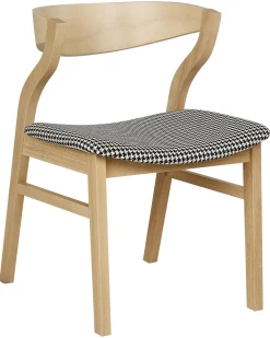 Set di 2 sedie da pranzo MAROA Legno Nero/Bianco