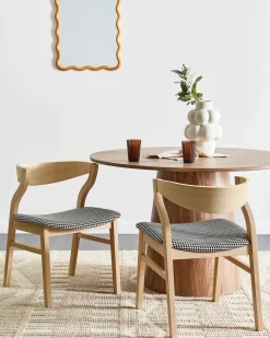 Set di 2 sedie da pranzo MAROA Legno Nero/Bianco