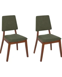 Set di 2 sedie da pranzo MERRILL Legno Verde scuro
