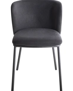 Set di 2 sedie da pranzo MINA Tessuto Nero
