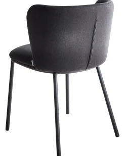 Set di 2 sedie da pranzo MINA Tessuto Nero
