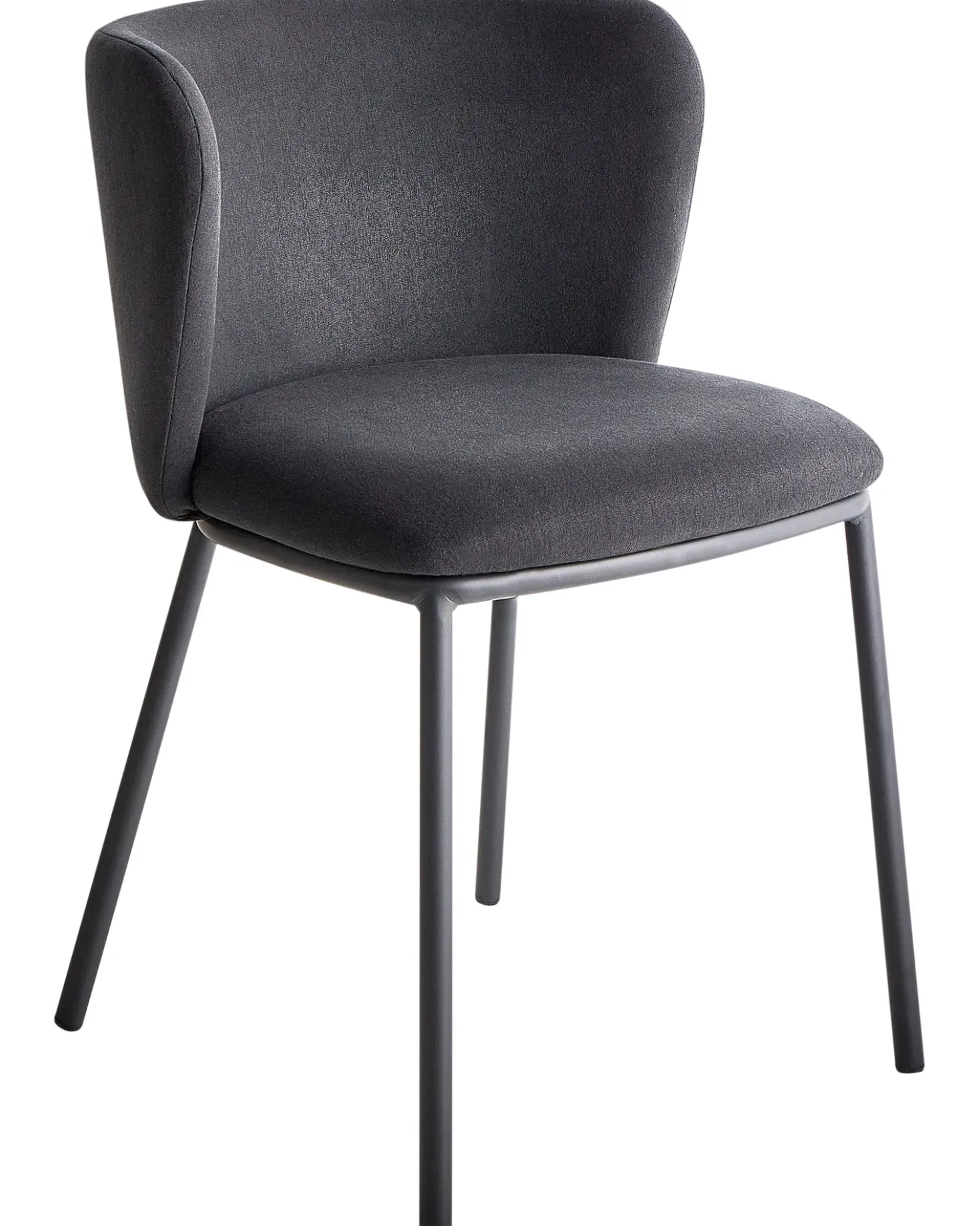 Set di 2 sedie da pranzo MINA Tessuto Nero