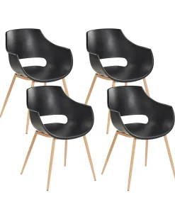 Set di 4 sedie da pranzo MILLERS Nero