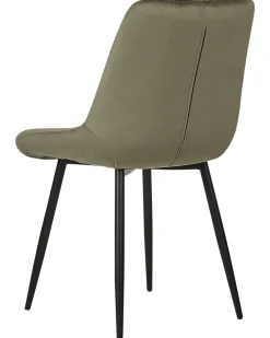 Set di 2 sedie da pranzo MELROSE Velluto Verde oliva