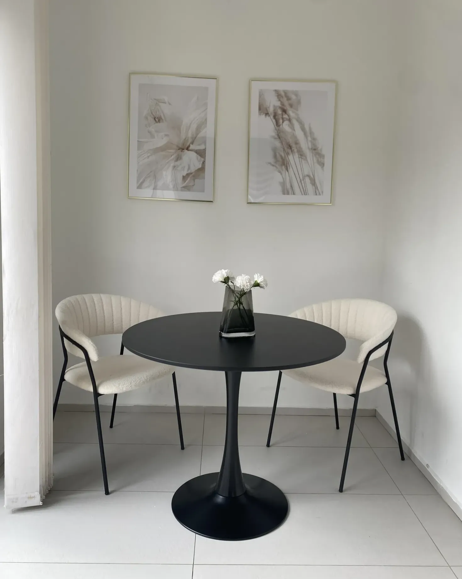 Set di 2 sedie da pranzo MARIPOSA Velluto Bianco sporco
