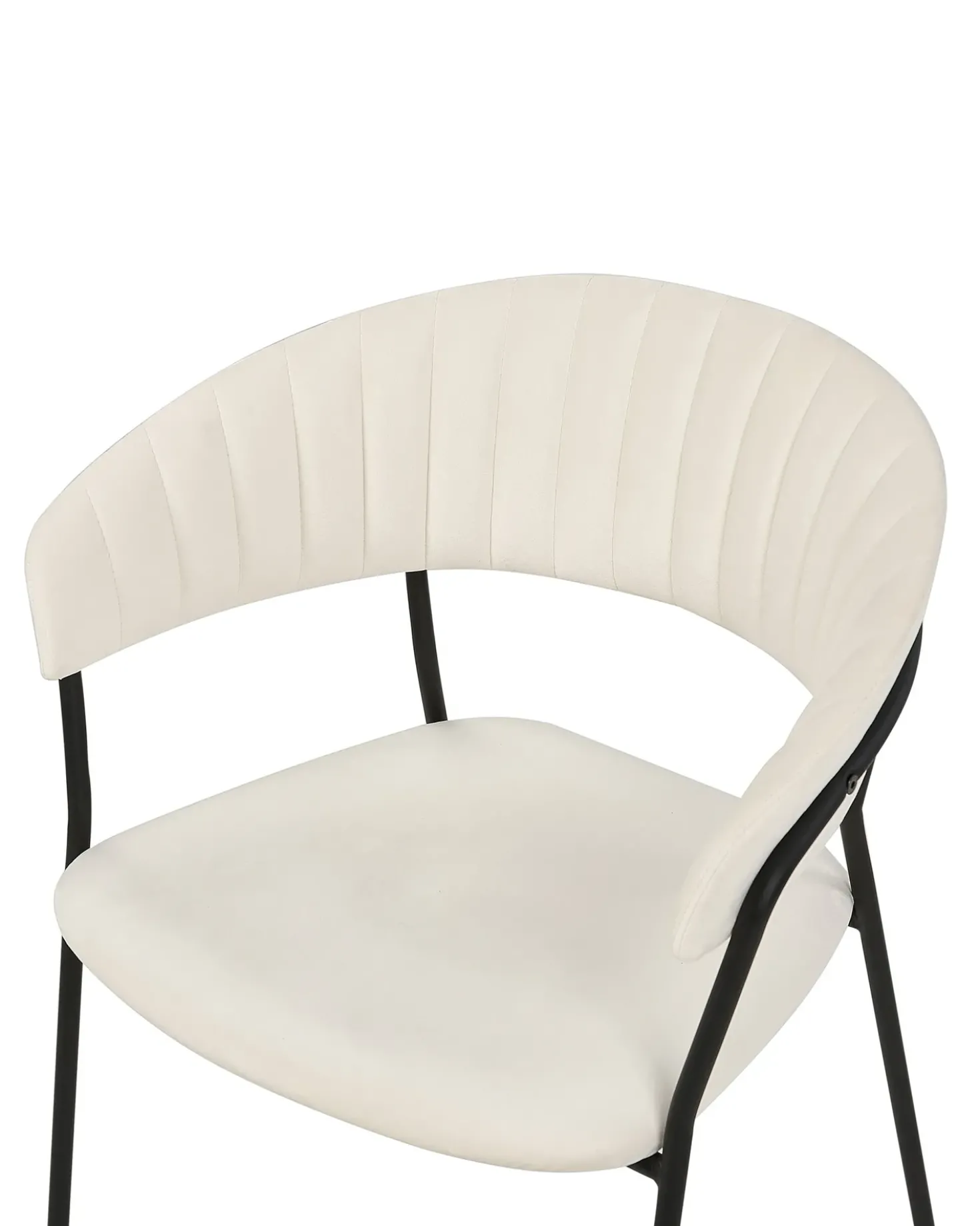 Set di 2 sedie da pranzo MARIPOSA Velluto Bianco sporco