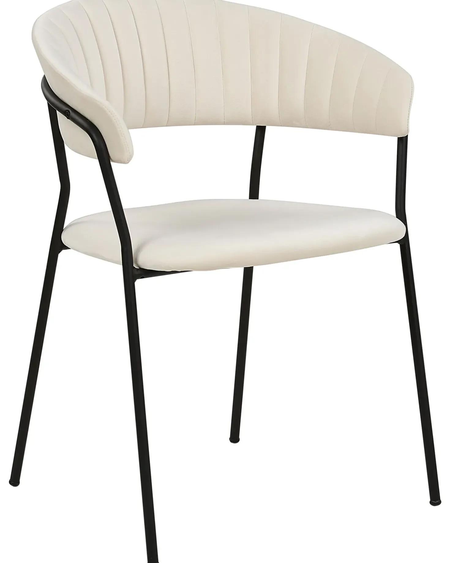 Set di 2 sedie da pranzo MARIPOSA Velluto Bianco sporco