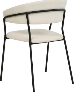 Set di 2 sedie da pranzo MARIPOSA Velluto Bianco sporco