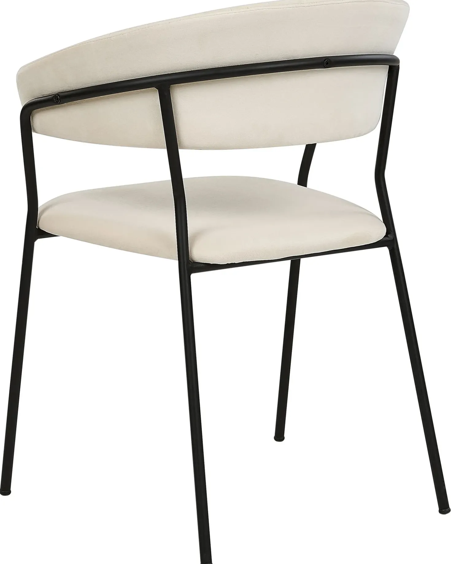 Set di 2 sedie da pranzo MARIPOSA Velluto Bianco sporco