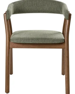 Set di 2 sedie da pranzo MYLO Tessuto Marrone scuro/Verde