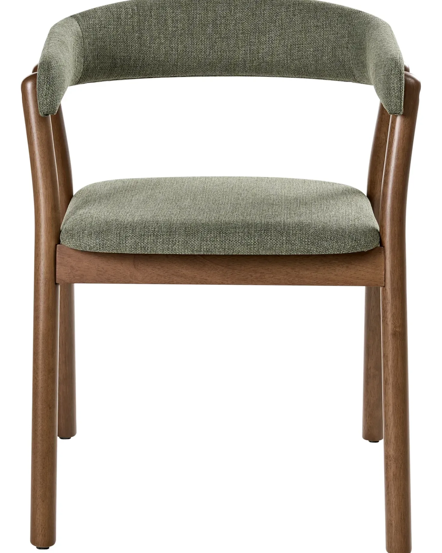 Set di 2 sedie da pranzo MYLO Tessuto Marrone scuro/Verde