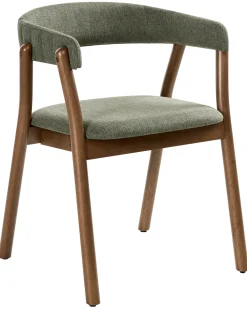 Set di 2 sedie da pranzo MYLO Tessuto Marrone scuro/Verde