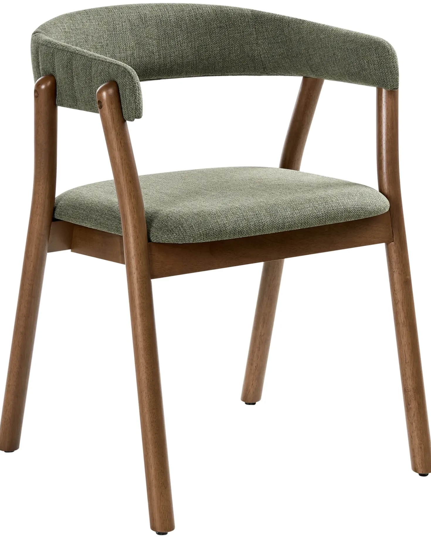Set di 2 sedie da pranzo MYLO Tessuto Marrone scuro/Verde