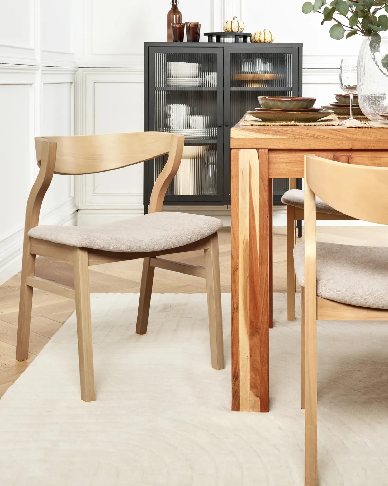 Set di 2 sedie da pranzo MAROA Legno Beige