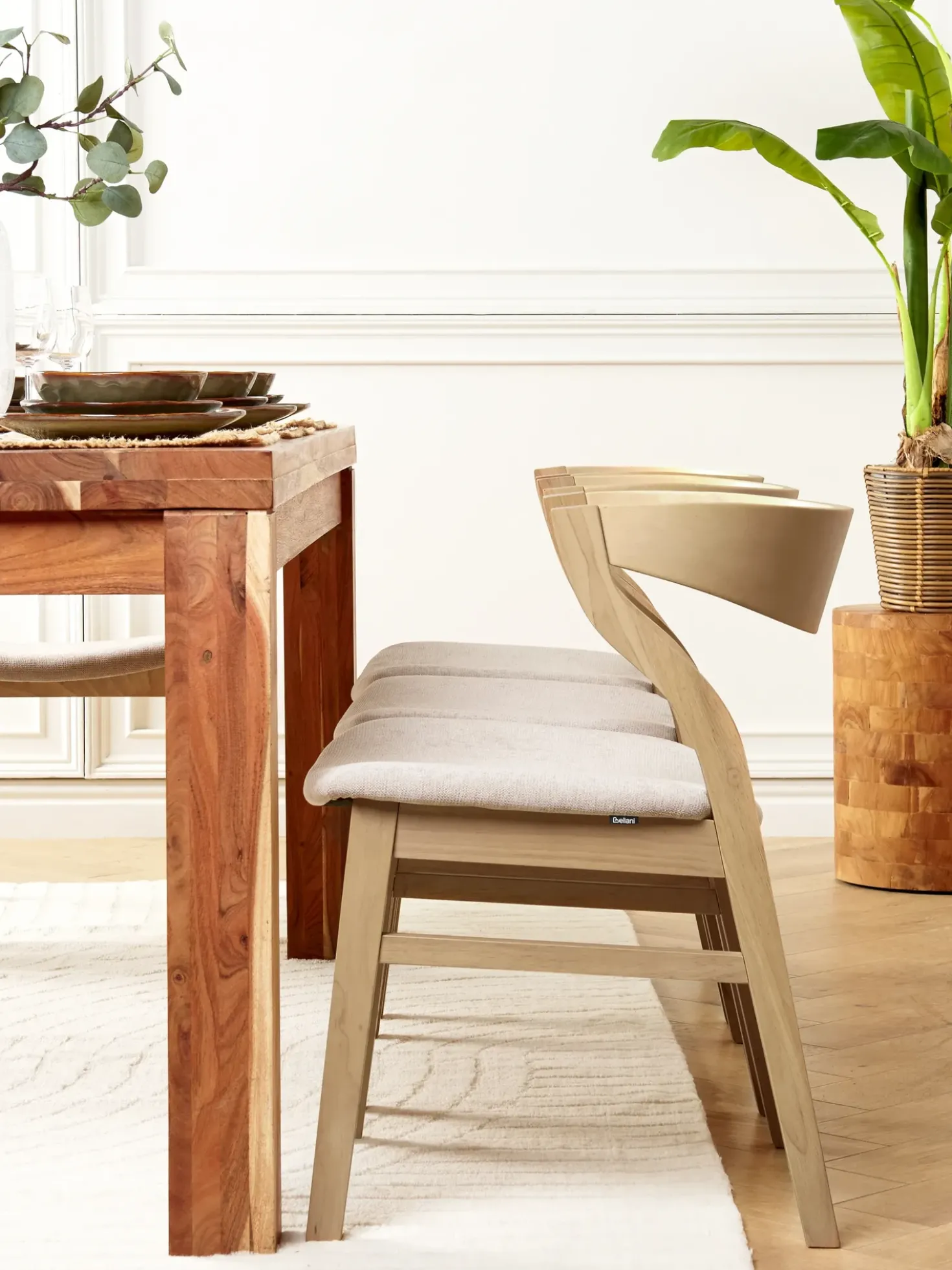 Set di 2 sedie da pranzo MAROA Legno Beige
