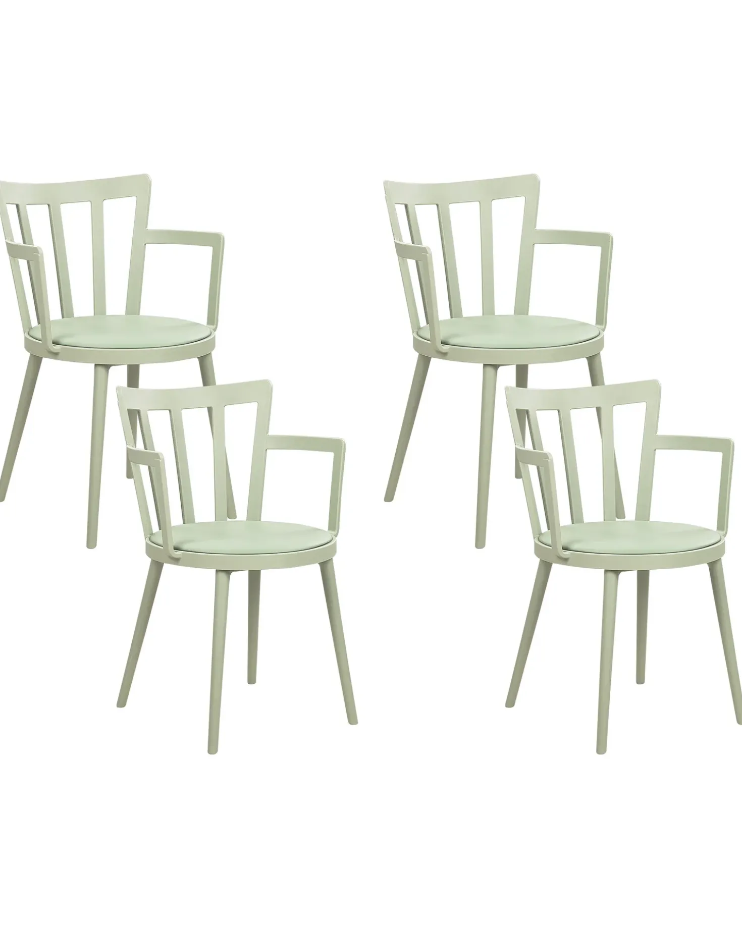 Set di 4 sedie da pranzo MORILL Verde chiaro