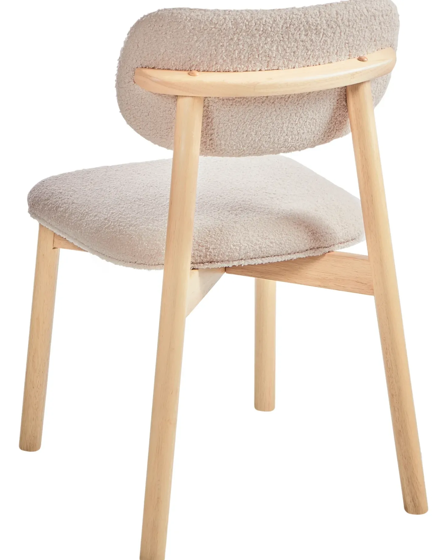Set di 2 sedie da pranzo MILLS Bouclé Marrone chiaro/Beige chiaro