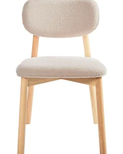 Set di 2 sedie da pranzo MILLS Bouclé Marrone chiaro/Beige chiaro