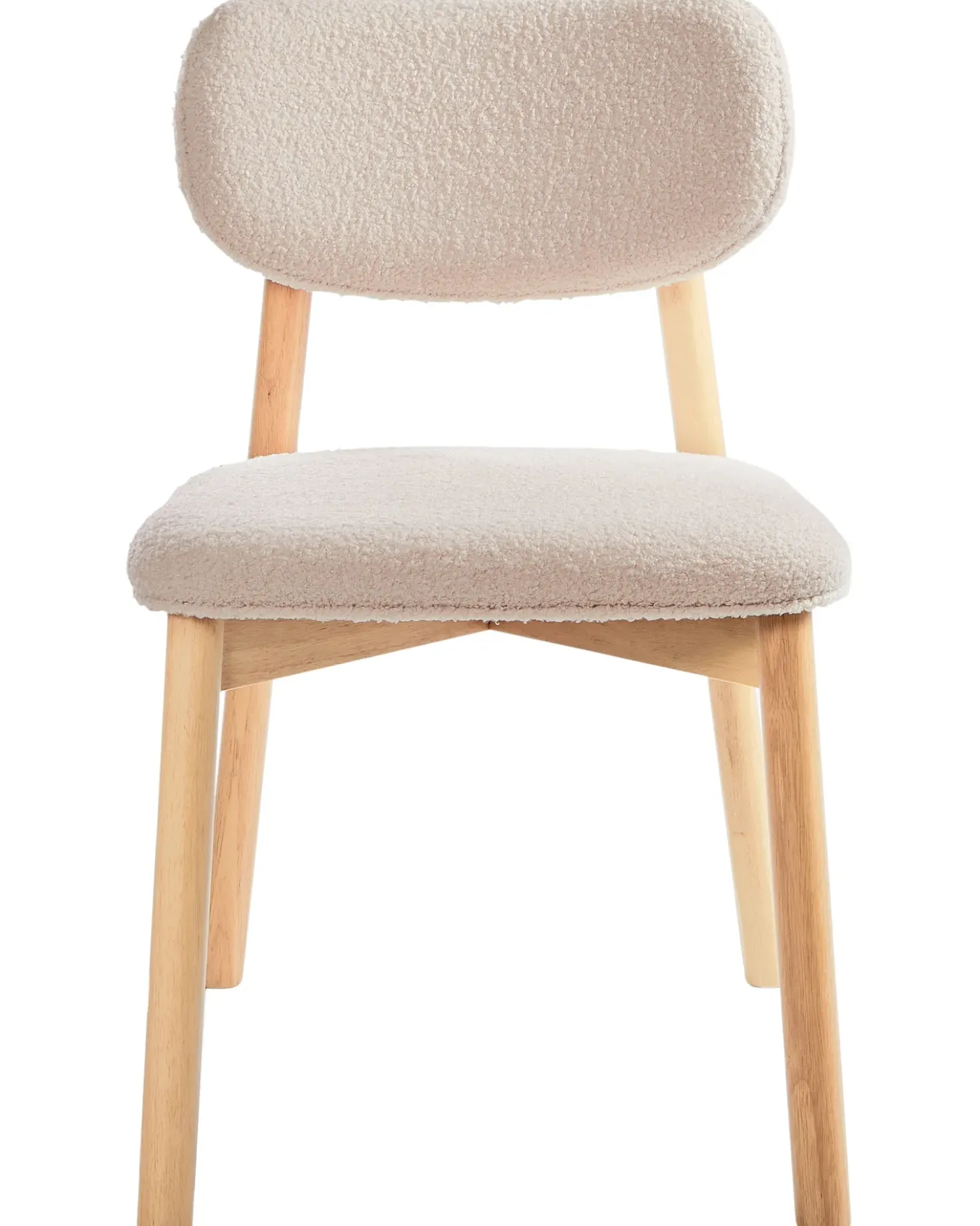 Set di 2 sedie da pranzo MILLS Bouclé Marrone chiaro/Beige chiaro