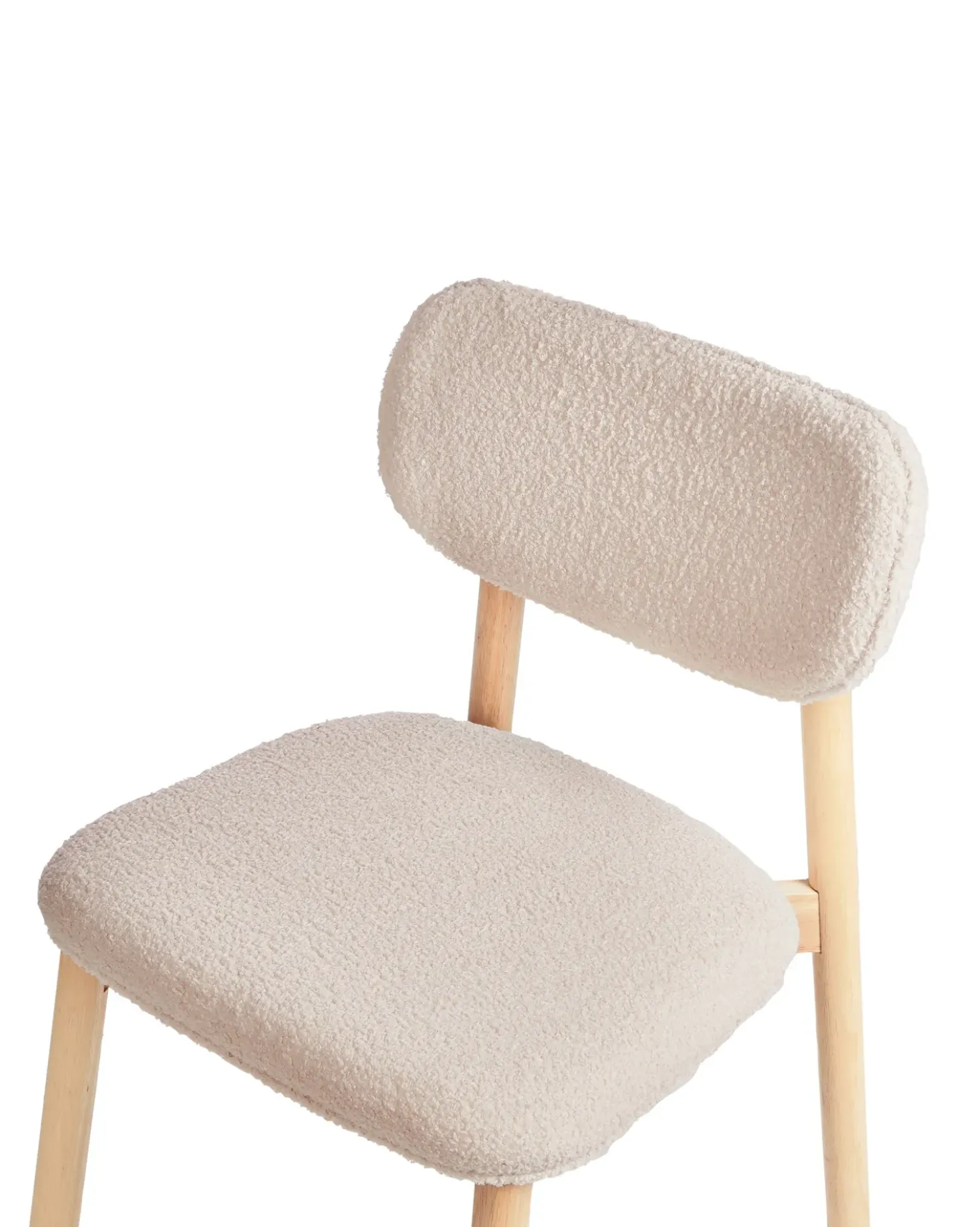 Set di 2 sedie da pranzo MILLS Bouclé Marrone chiaro/Beige chiaro